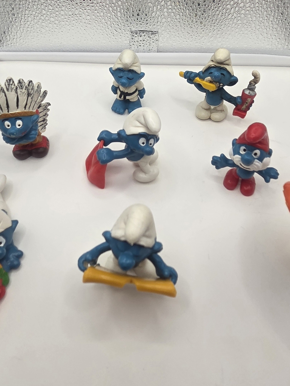 Vintage 1970s 1980s Schleich Peyo Smurf Figurines Hand-painted Miniature Figures